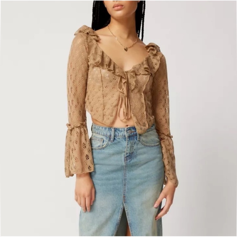 Urban Outfitters Crochet Flayaway Top
